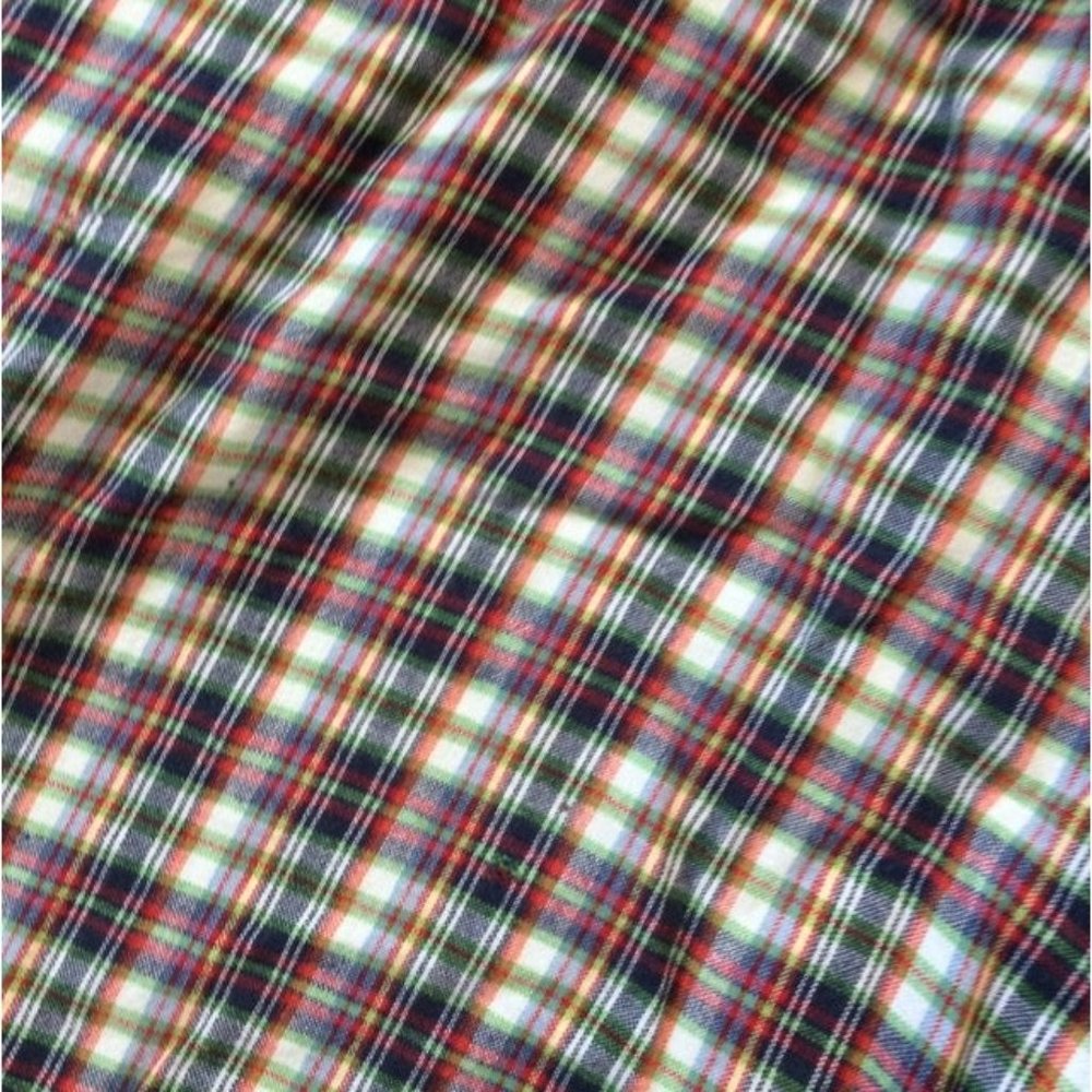 Multi Color Plaid Shorts 10 Cotton Green Blue Red Yellow White - Picture 2 of 3